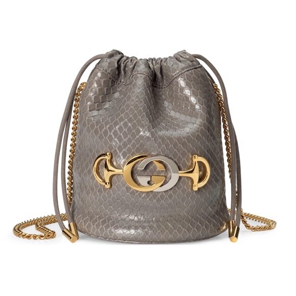 Gucci Handbags - Gucci Python ‘Zumi’ Bucket Crossbody Bag